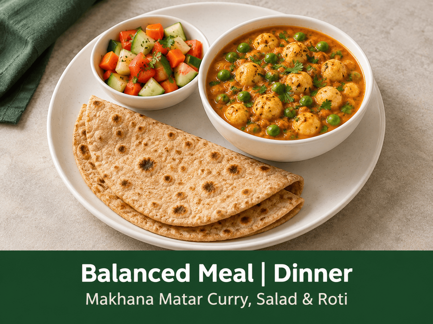 balanced meal dinner